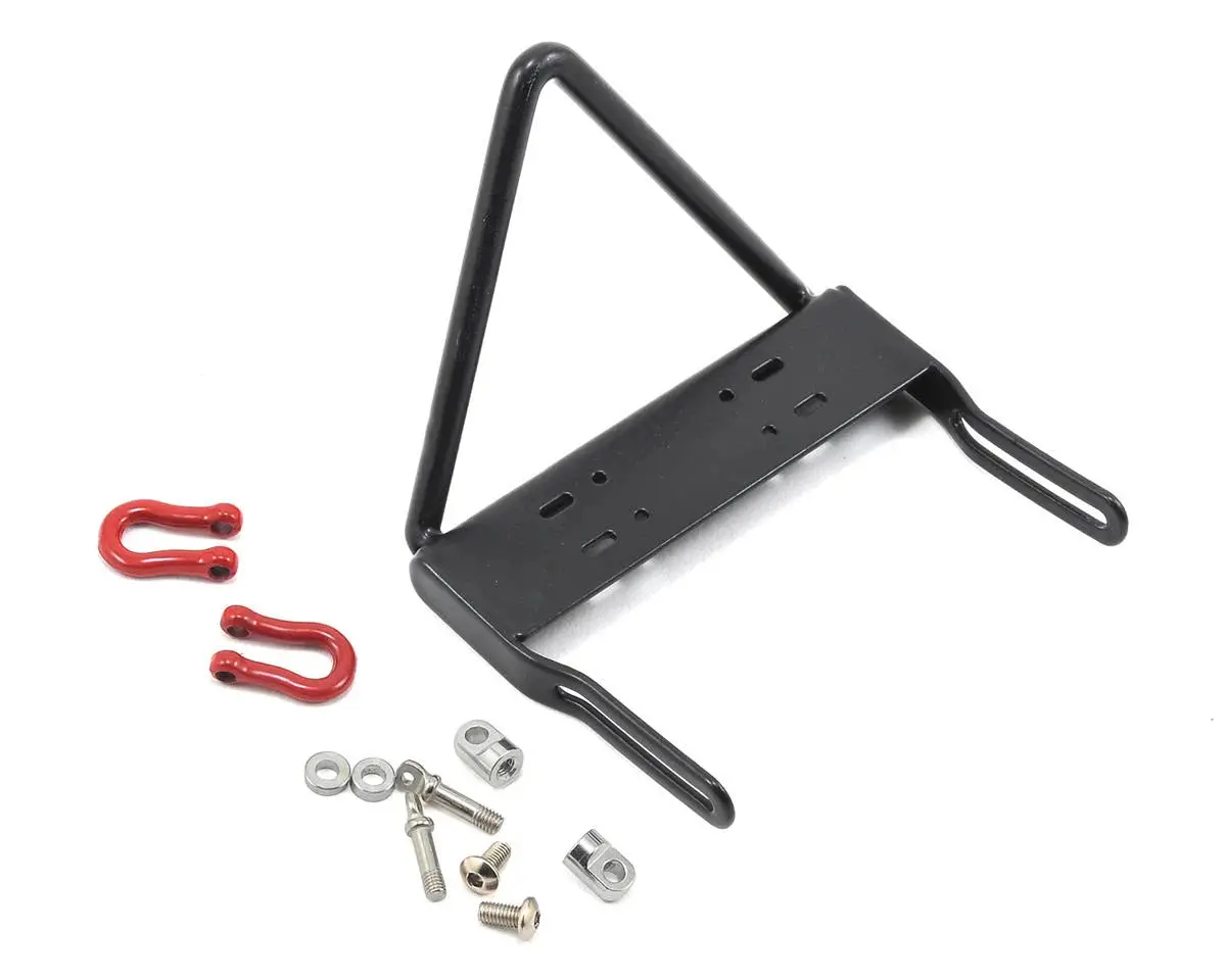 Yeah Racing Scx10 Steel Front "Stinger" Bumper W/Winch Mount & Shackles 1