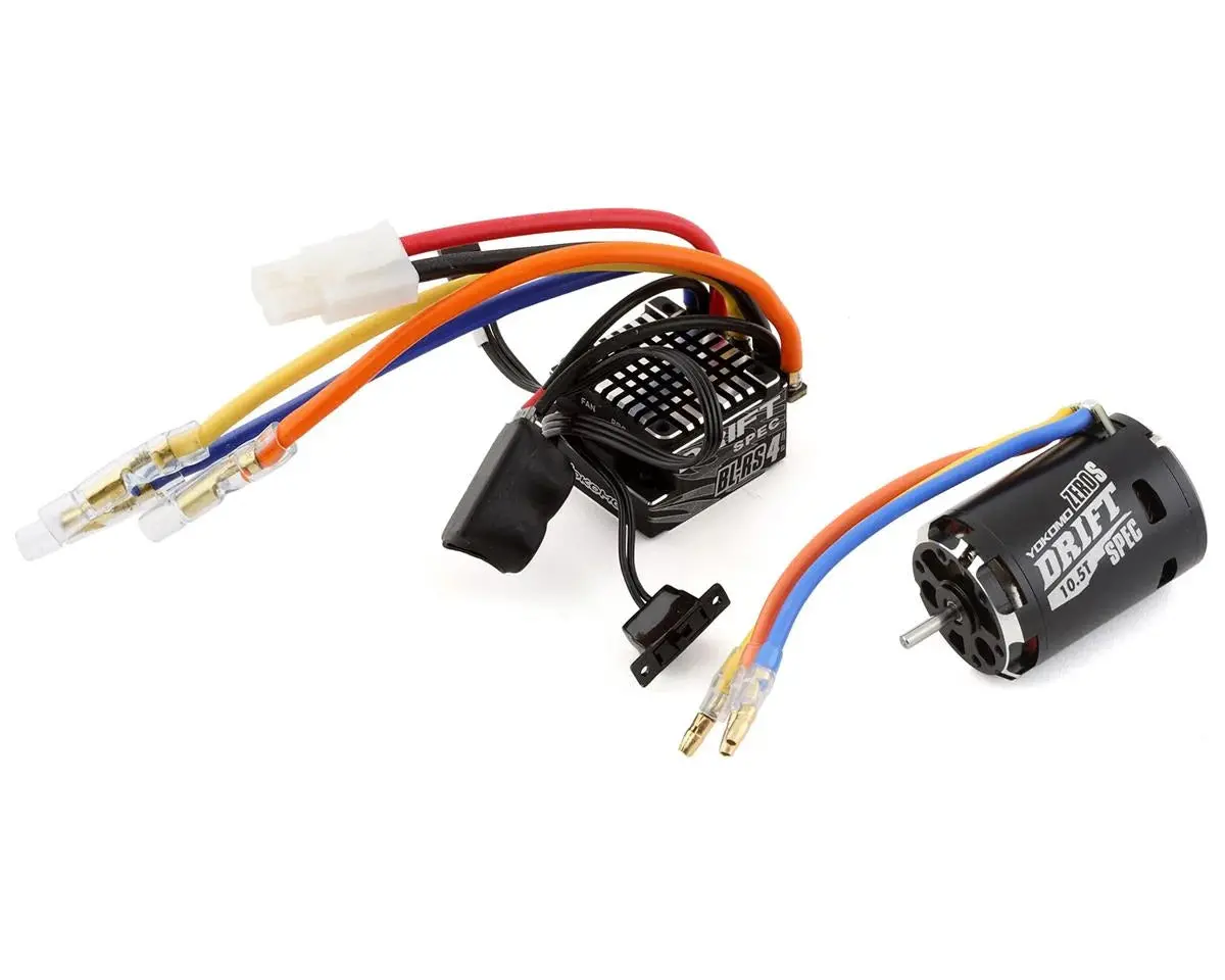 Yokomo Bl-Rs4 Drift Spec Sensored Brushless Esc/Zero S Drift Spec Motor Combo (10.5T) (Black) 1