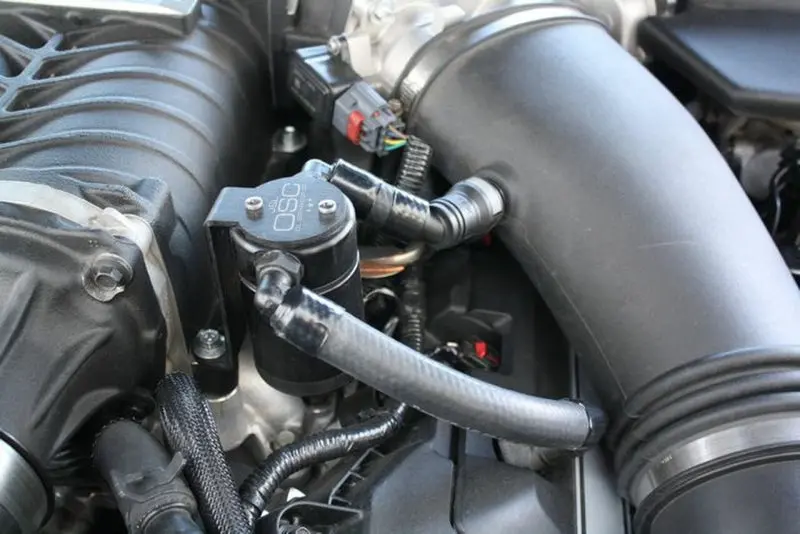 J&L Black Anodized Oil Separator For 2011–2017 Ford Mustang Gt With Roush/Vmp Supercharger 1