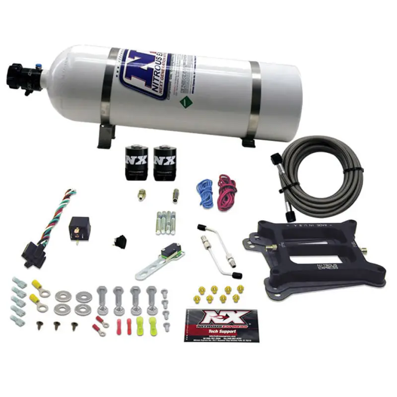 Nitrous Express 4150 4-Bbl/Alcohol Nitrous Kit (100-500Hp) W/15Lb Bottle 1