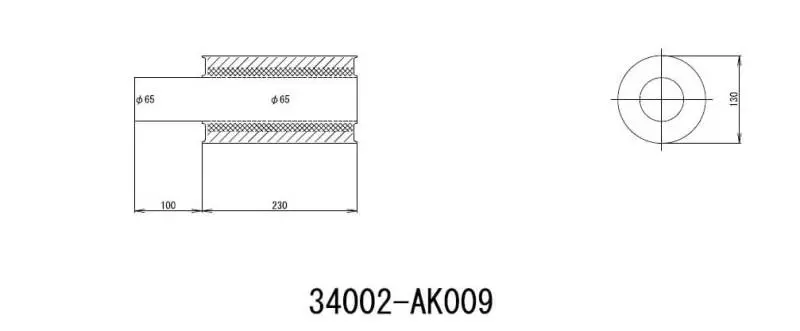 Hks Universal Ex H/M Sus 130-65 W/O Tail (Moq: 8Pcs) 1