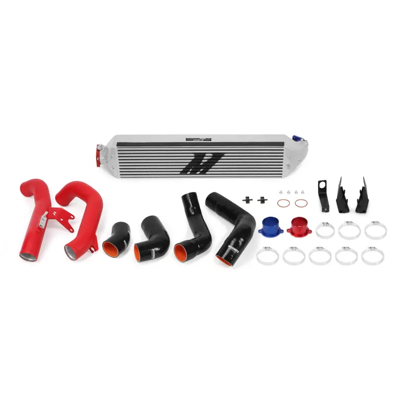 Mishimoto Silver Intercooler Kit With Red Pipes For 2016+ Honda Civic 1.5T & 2017+ Civic Si 1