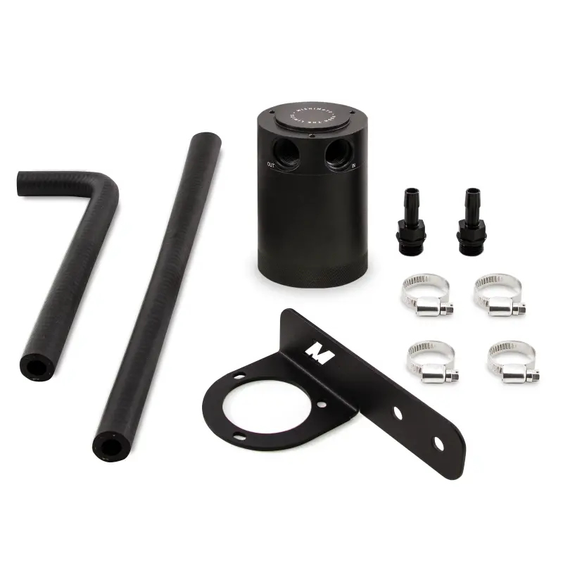 Mishimoto Baffled Oil Catch Can Kit – Black, Pcv-Side Mount, Compatible With 2016+ Honda Civic 1.5L Turbo 1