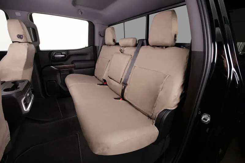 Covercraft Seatsaver Custom Front Row Seat Covers For 2000–2006 Ford Excursion – Taupe Polycotton 1