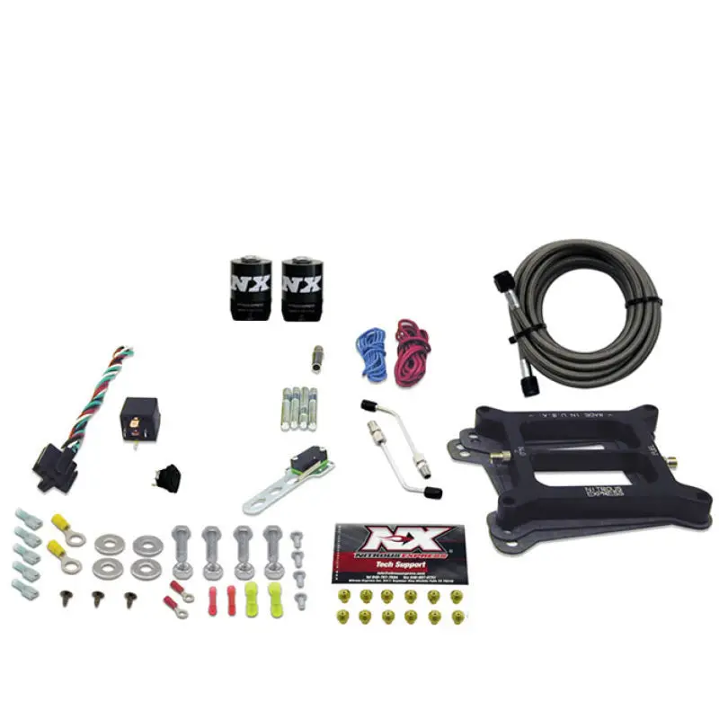 Nitrous Express 4150-Style Nitrous Kit – Alcohol-Compatible, 4-Barrel Plate System, 50–300 Hp Range (No Bottle) 1