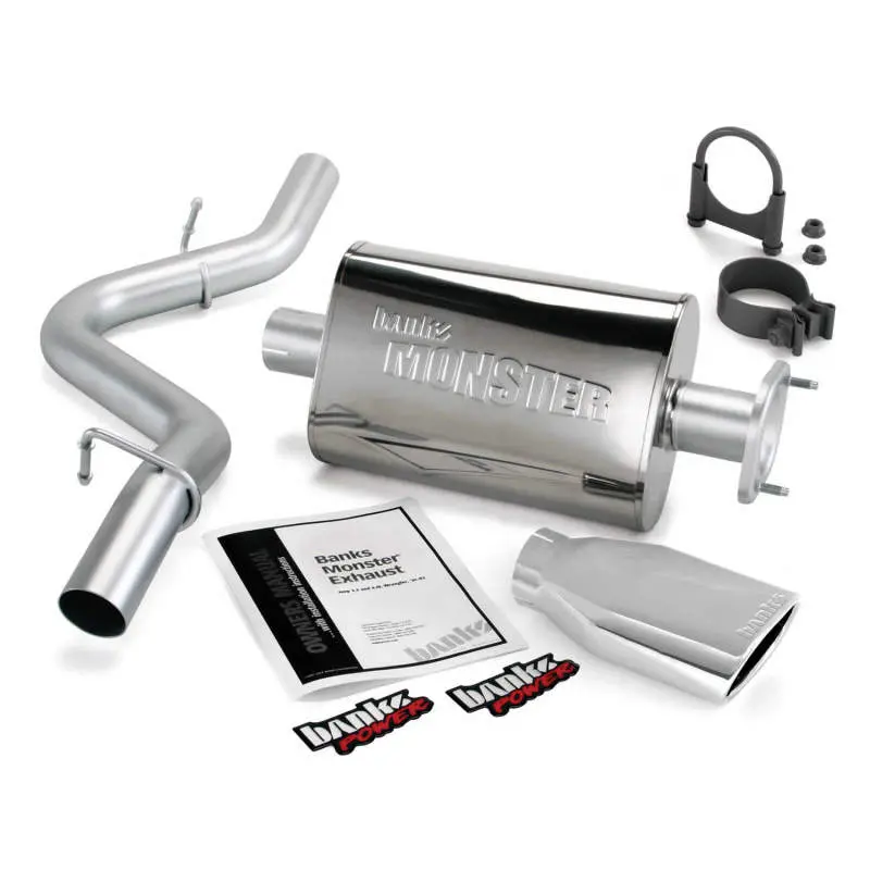 Banks Power 04-06 Jeep 4.0L Wrangler Monster Exhaust System - Ss Single Exhaust W/ Chrome Tip 2