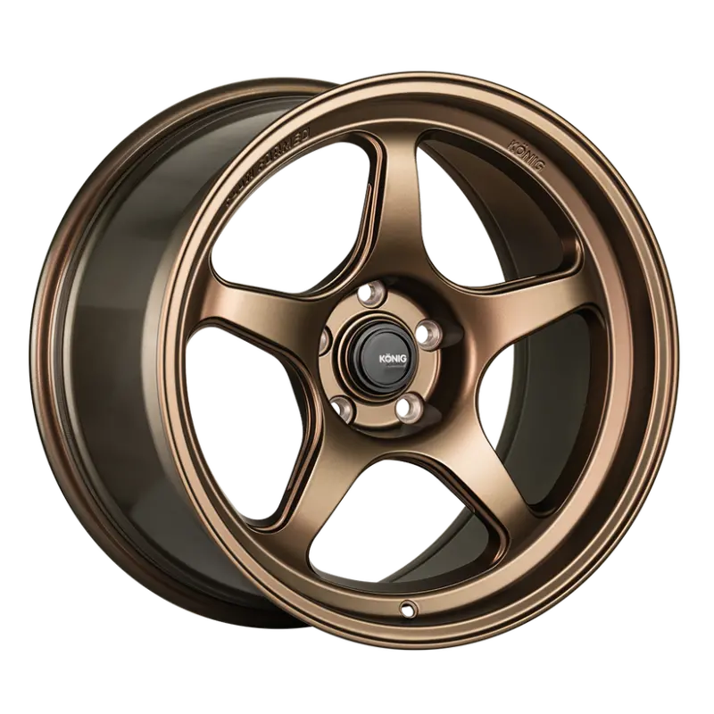 18X8.5 Matte Bronze Alloy Wheel With Knurled Bead – Konig Hyperspec Et35, 5X114.3 1