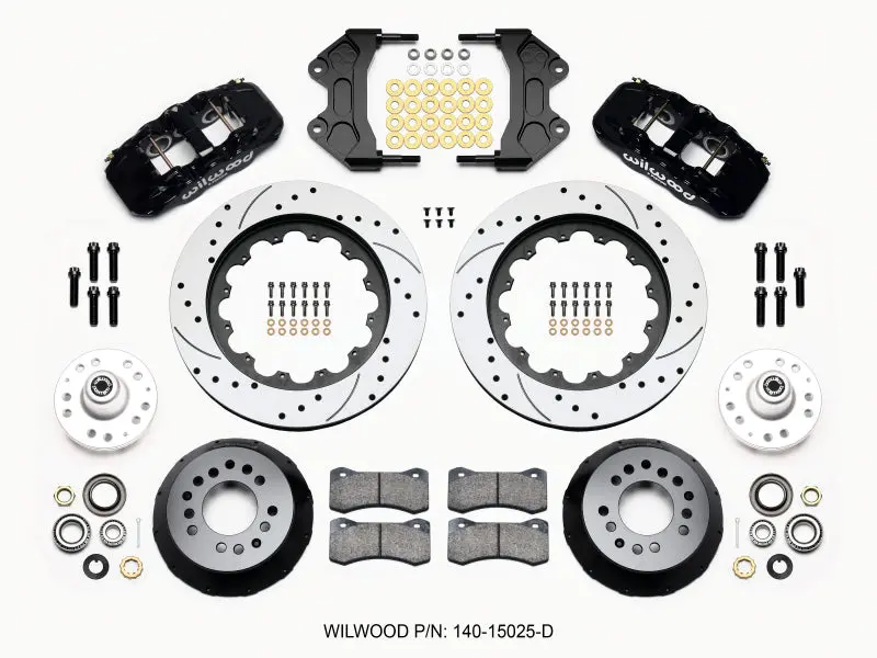 Wilwood Aero6 Front Hub Conversion Kit With 15" Drilled Wwe Prospindle 1